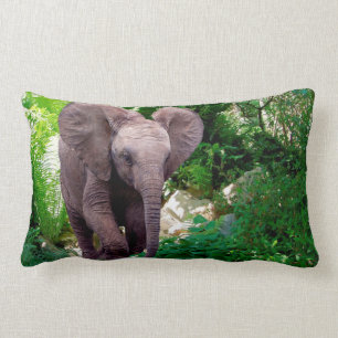 Coussin Rectangle Éléphant et jungle