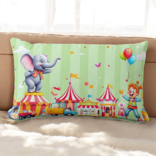 Coussin Rectangle Eléphants & Clowns Confort Cushion