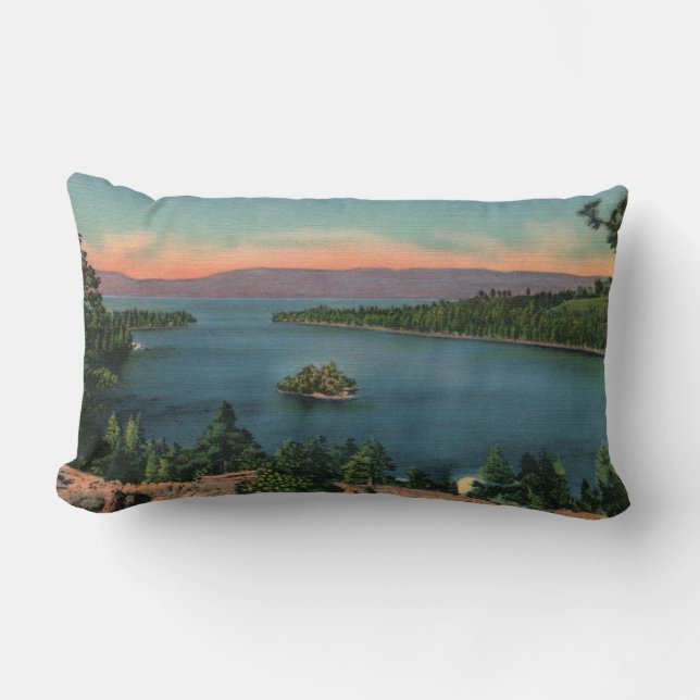 Coussin Rectangle Emerald Bay - Lac Tahoe (Recto)