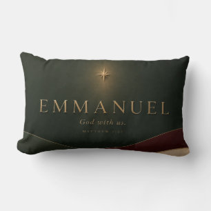 Coussin Rectangle EMMANUEL Matthieu 1:23 Chrétien
