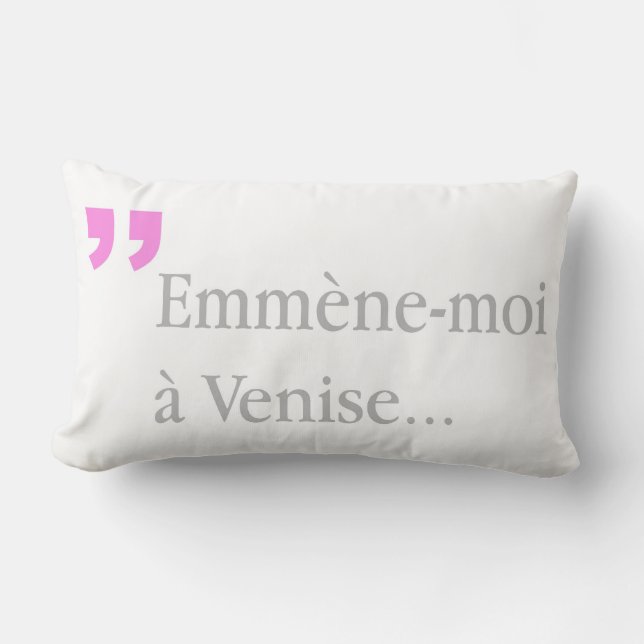 Coussin Rectangle Emmene-moi a Venise Les amoureux souhaitent 2side  (Recto)