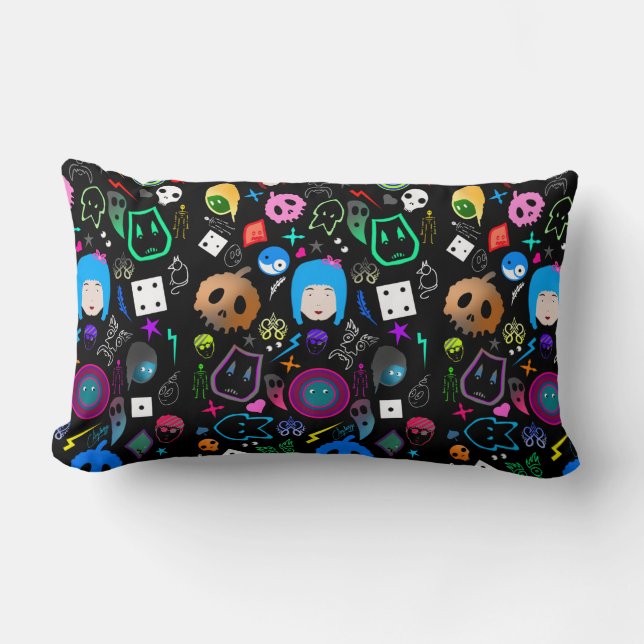 Coussin Rectangle Emo Halloween (Recto)