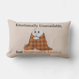 Coussin Rectangle Émotionnellement indisponible mais festif saisonni