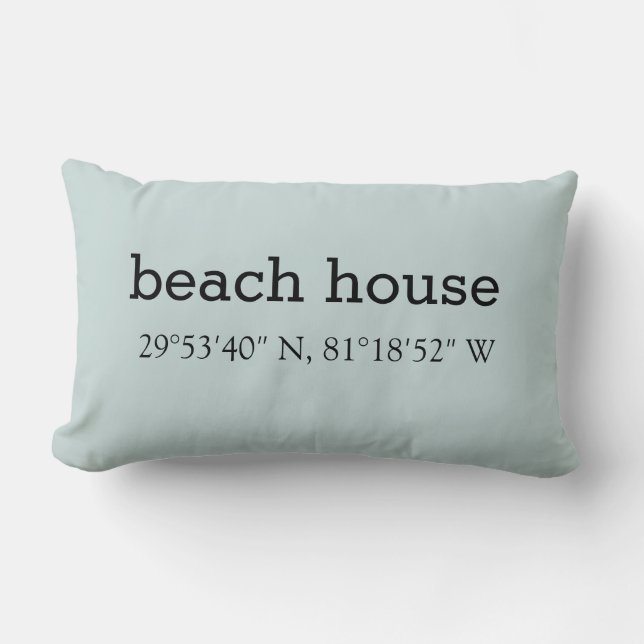 Coussin Rectangle Emplacement de la maison de plage Pillow de plage (Recto)