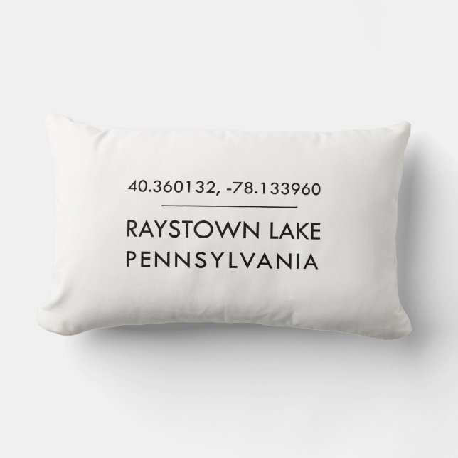 Coussin Rectangle Emplacement de lac Raystown (Recto)