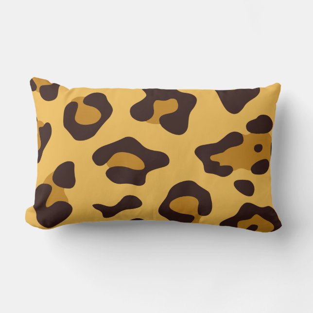 Coussin Rectangle Empreinte de léopard (Recto)