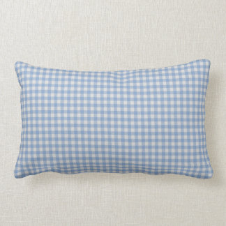 Coussin Rectangle En vichy bleu Dusty