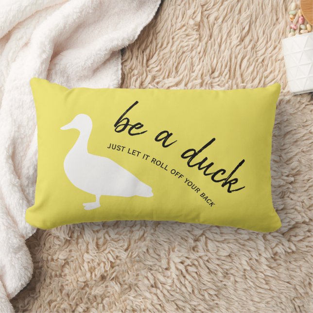 Coussin Rectangle Encouragement Soyez Un Canard Jaune (Couverture)