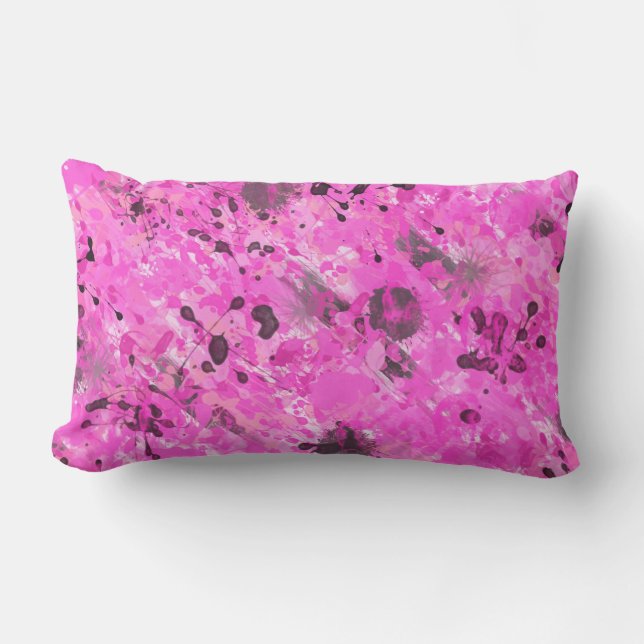 Coussin Rectangle Encre rose (Recto)