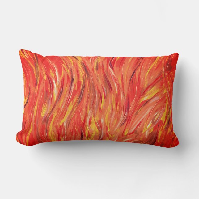 Coussin Rectangle Energie et passion Jouer Art Abstrait original (Recto)