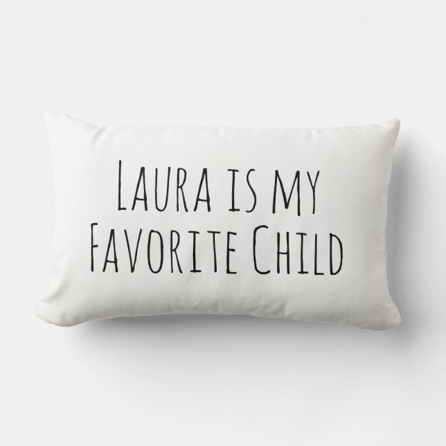 Coussin Rectangle Enfant préféré, Cadeau maman drôle, Cadeau papa dr (Recto)
