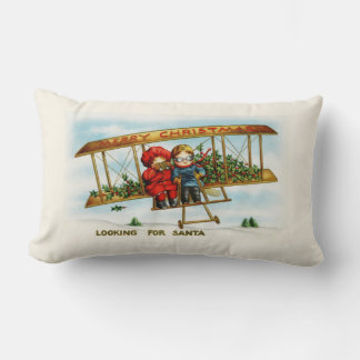 Coussin Rectangle Enfants Vintage De Noël À La Recherche De Père Noë