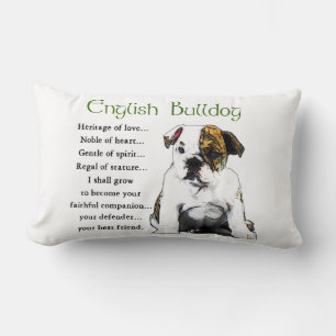 Coussin Rectangle English Bulldog Heritage of Love
