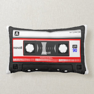Coussin Rectangle Enregistreur à cassettes rétro