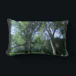 Coussin Rectangle Entering the Greenwood<br><div class="desc">Summer sun shines brightly down through tall, leafy trees, across grassy lawns and a peaceful trail. Green is the color that beckons... perhaps guiding you towards a deeper space, a faerie realm. Do you resist and turn back, or follow the urge to enter the unknown. Dare you risk slipping away...</div>