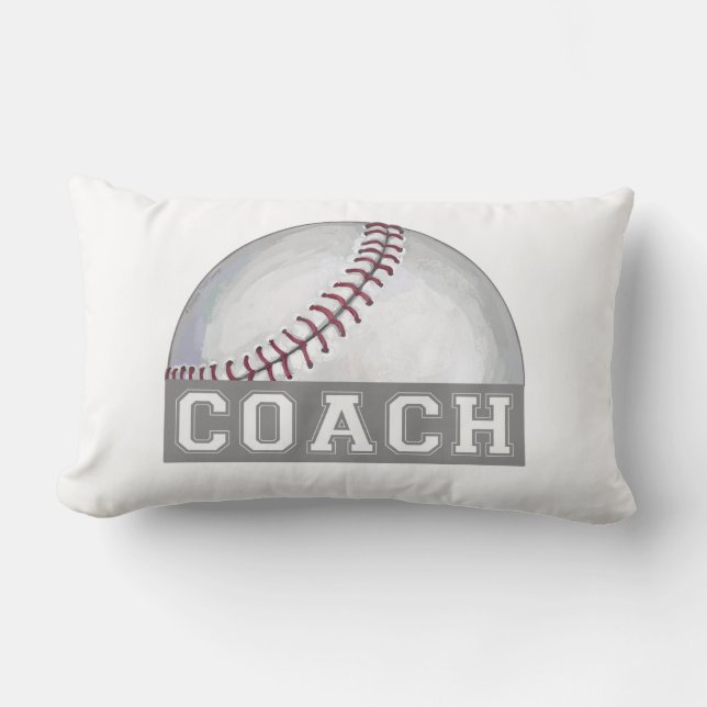 Coussin Rectangle Entraîneur de baseball (Recto)
