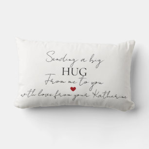 Coussin Rectangle Envoi d'un Gros Câlin Message d'Amour Personnalisé