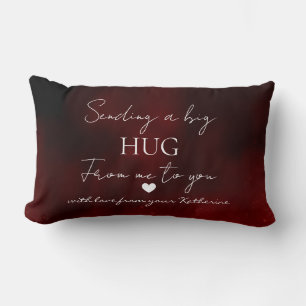 Coussin Rectangle Envoyer un Gros Câlin – Message d'Amour Personnali