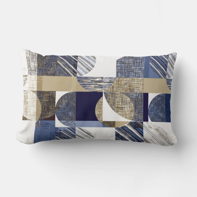 Coussin Rectangle Epilateur de lancer géométrique texturé élégant (Recto)