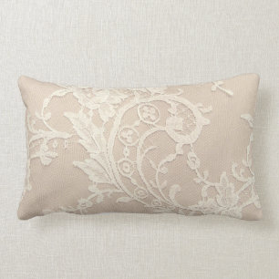 Coussin Rectangle Épouser la dentelle blanche