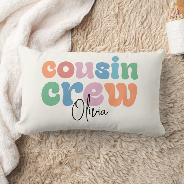 Coussin Rectangle Équipage de Cousins Groovy Personnalisé (Couverture)