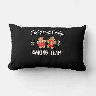 Coussin Rectangle Équipe de cuisine de Noël   homme en pain d'épices