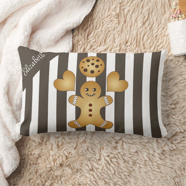 Coussin Rectangle Équipe de mignon cookie dessin animé personnalisé  (Couverture)
