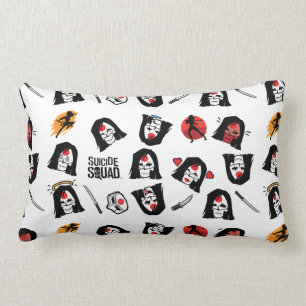 Coussin Rectangle Équipe de suicide   Katana Emoji Motif
