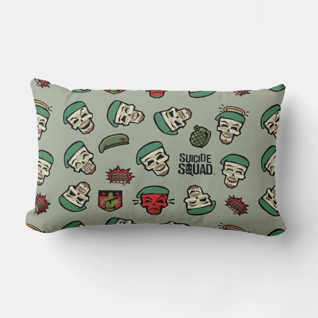 Coussin Rectangle Équipe de suicide | Motif Emoji Drapeau Rick (Recto)