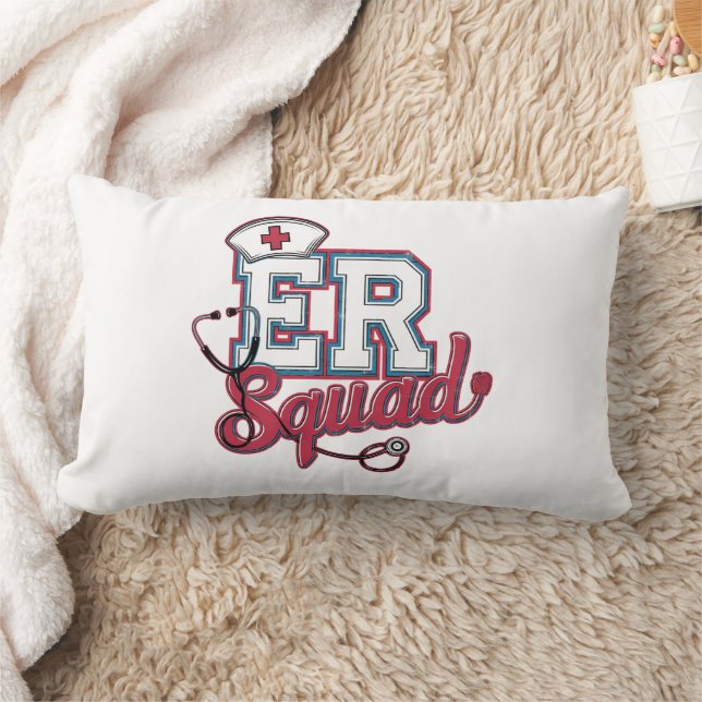 Coussin Rectangle Équipe des urgences – L'équipe de la salle d'urgen (Couverture)