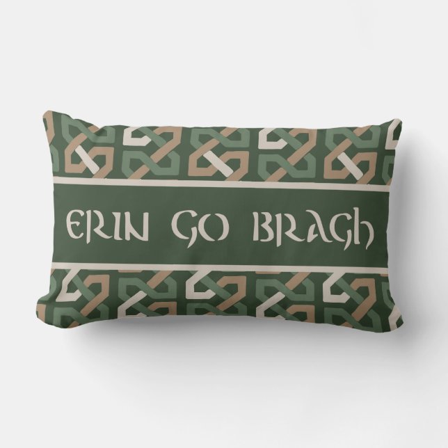 Coussin Rectangle Erin go Bragh Irish Knot Motif (Recto)