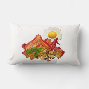 Coussin Rectangle Escouade de Ketchup humoristique pour Bacon
