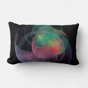Coussin Rectangle Espace de coquille d'art abstrait