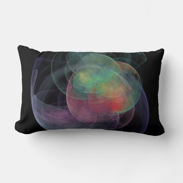 Coussin Rectangle Espace de coquille d'art abstrait (Recto)