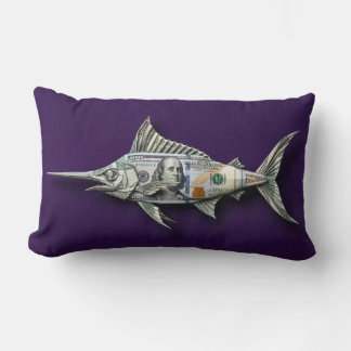 Coussin Rectangle Espadon en origami en argent
