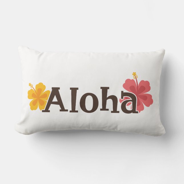 Coussin Rectangle Esprit Aloha, Salutation hawaïenne, Signification  (Recto)