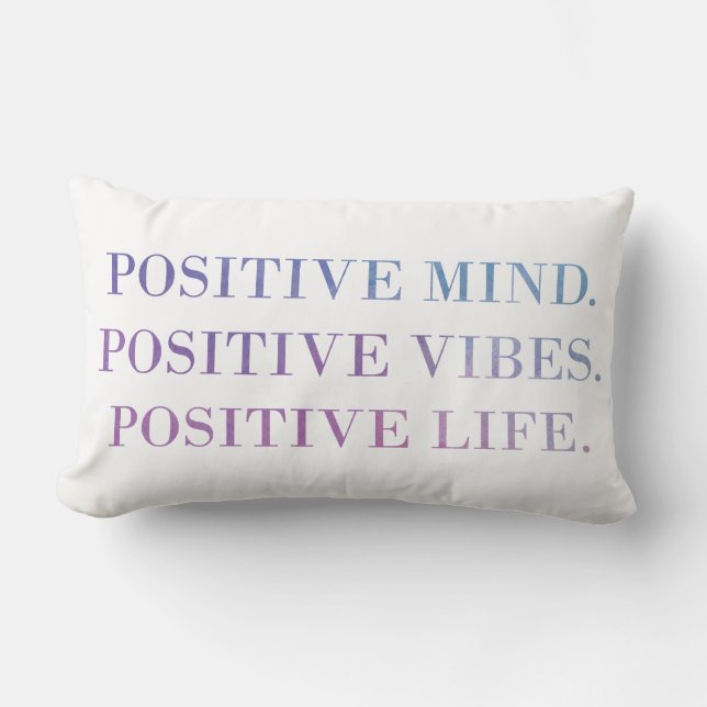 Coussin Rectangle Esprit positif, vibraphone, citation de la vie (Recto)