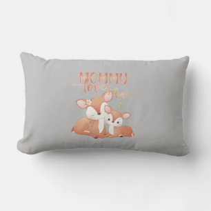 Coussin Rectangle Est-ce que le cerf et la famille maman m'aime ?