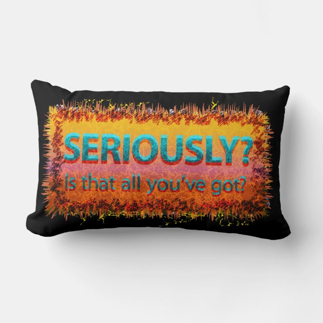 Coussin Rectangle Est-ce que tout Noir (Recto)