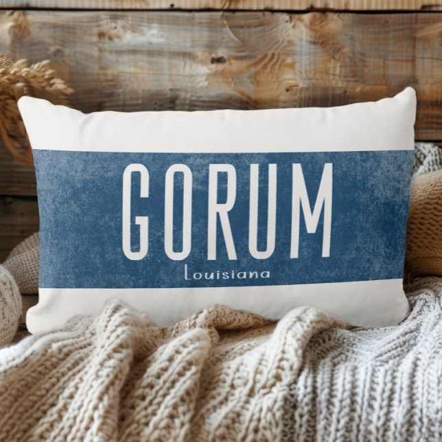 Coussin Rectangle État de Denim Look Gorum Louisiane (Créateur téléchargé)