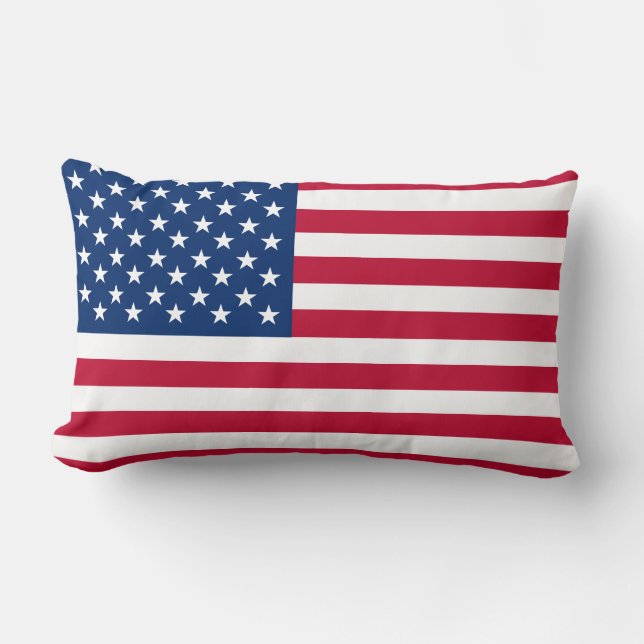 Coussin Rectangle États-Unis Drapeau américain étoiles et rayures (Recto)