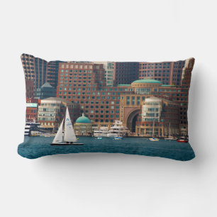 Coussin Rectangle États-Unis, Massachusetts. Skyline du front de mer
