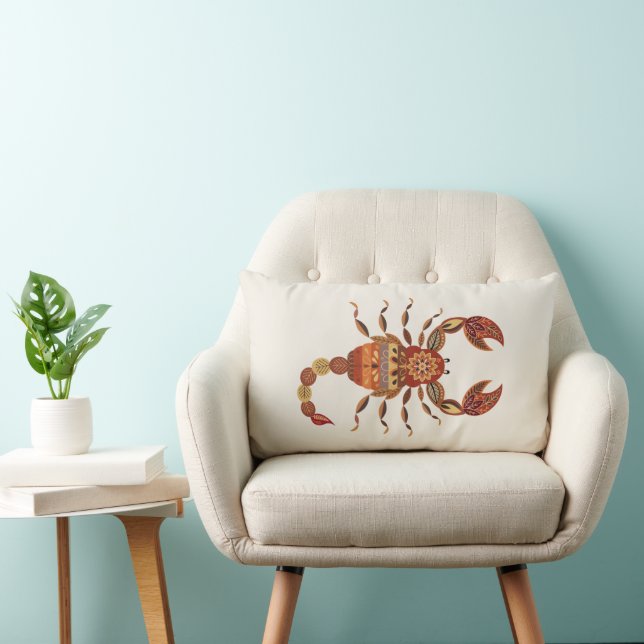 Coussin Rectangle Ethnic Floral Scorpion (Chaise)