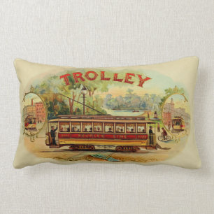 Coussin Rectangle Étiquette vintage de boîte à cigares