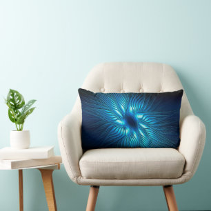 Coussin Rectangle Étoile bleue sculptée
