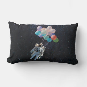 Coussin Rectangle Étoiles d'astronaute et ballons colorés de l'espac