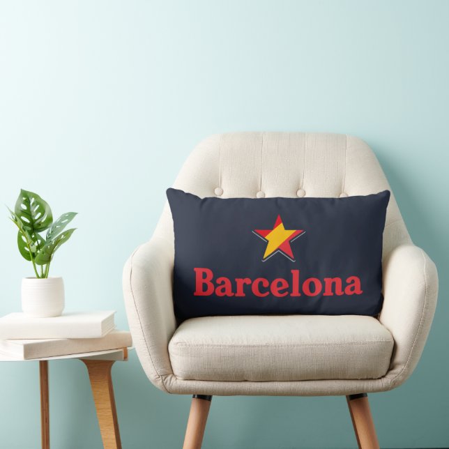 Coussin Rectangle Étoiles d'Espagne – Barcelone (Chaise)