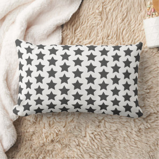 Coussin Rectangle Étoiles gris charbon