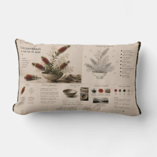 Coussin Rectangle Étude d'Ikebana n° 27 Bottlebrush & Branche sauvag