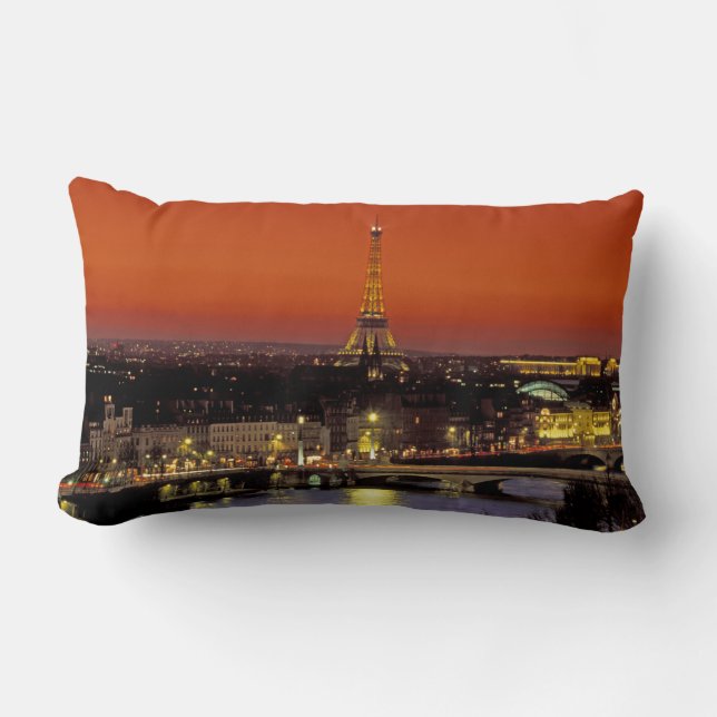 Coussin Rectangle Europe, France, Paris. Vue au coucher du soleil de (Recto)